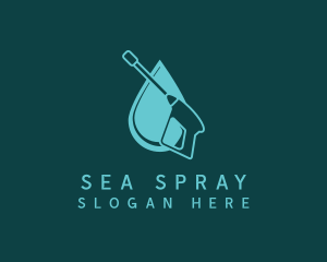 Blue Pressure Washer  logo design