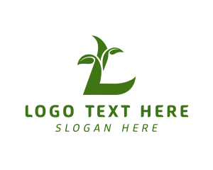 Initial - Nature Leaf Letter L logo design