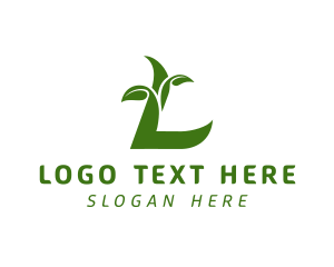 Nature Leaf Letter L Logo