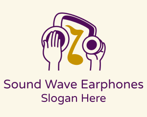 Earphones - Audio Music Headphones logo design