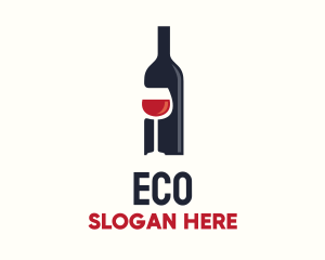 Wine Bottle Glass Liquor Logo