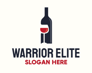 Wine Tasting - Wine Bottle Glass Liquor logo design