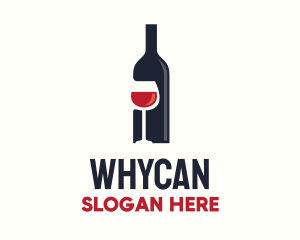 Nightclub - Wine Bottle Glass Liquor logo design