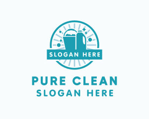 Disinfecting - Cleaning Bucket Detergent logo design