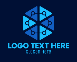 Hexagonal - Blue Hexagon Technology logo design