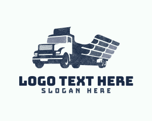 Distribution - Wing Truck Lumber Delivery logo design