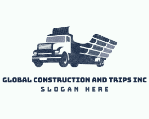 Trailer - Wing Truck Lumber Delivery logo design