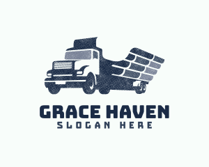 Tow Truck - Wing Truck Lumber Delivery logo design