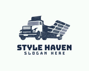 Armored Car - Wing Truck Lumber Delivery logo design