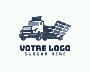 Vehicle - Wing Truck Lumber Delivery logo design