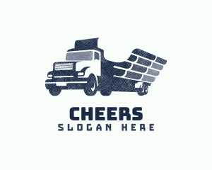 Truck - Wing Truck Lumber Delivery logo design