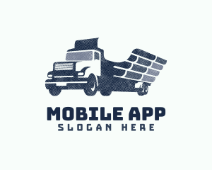 Haulage - Wing Truck Lumber Delivery logo design