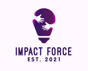 Activism - Purple Care Light Bulb logo design