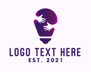 Activism - Purple Care Light Bulb logo design