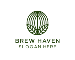 Coffee Brew Leaf  logo design