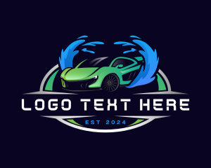 Water - Car Splash Detailing logo design