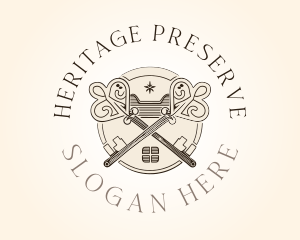 Heritage House Keys Window logo design