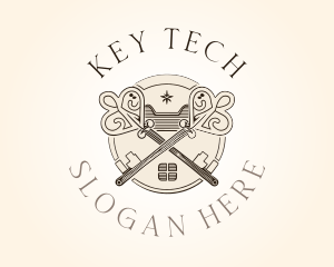 Heritage House Keys Window logo design