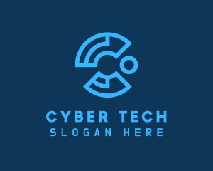 Cyber - Blue Cyber Tech Letter C logo design