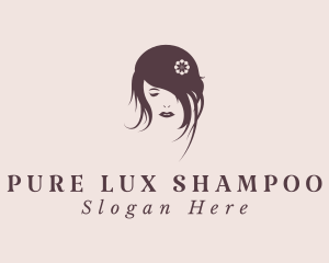 Shampoo - Hair Floral Shampoo logo design