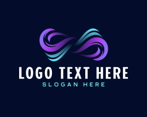 Curves - Modern Infinity Wave logo design