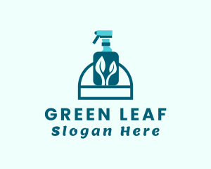 Leaf Sanitizer Spray Bottle  logo design