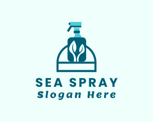 Leaf Sanitizer Spray Bottle  logo design