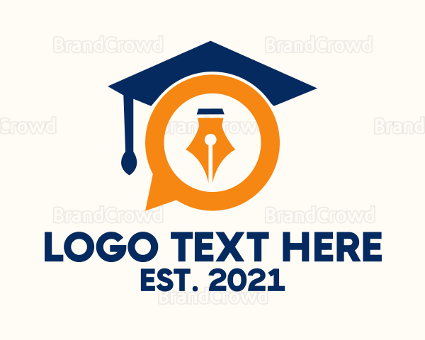 Pen Chat Graduation Logo