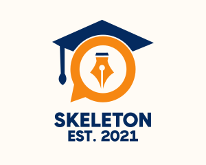 Studying - Pen Chat Graduation logo design