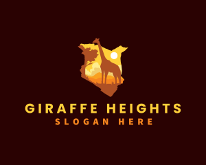 Giraffe - Kenya Wild Giraffe logo design