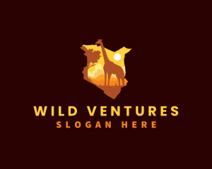 Wild - Kenya Wild Giraffe logo design