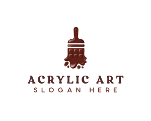 Acrylic - Paint Chocolate Paintbrush logo design