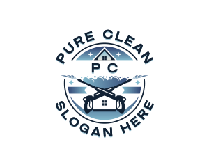 Pressure Washing Cleaning  logo design