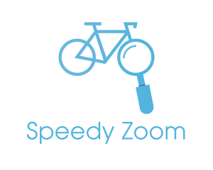 Zoom - Bicycle Bike Search Finder logo design