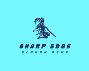 Lady Shogun Warrior logo design