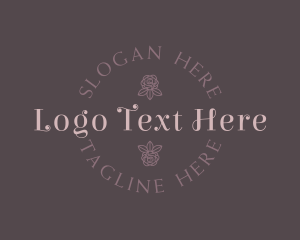 Delicate - Floral Beauty Wordmark logo design