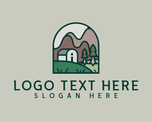 Travel - Rural Mountain House logo design