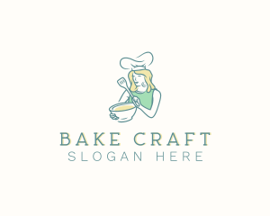 Pastry Chef Lady logo design