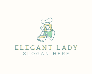 Pastry Chef Lady logo design