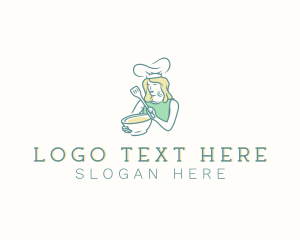 Confectionery - Pastry Chef Lady logo design