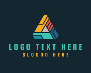 Colorful - Geometric Industrial Letter A logo design
