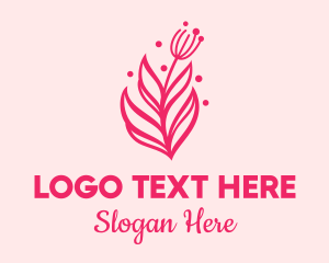 Blooming - Pink Floral Bloom logo design