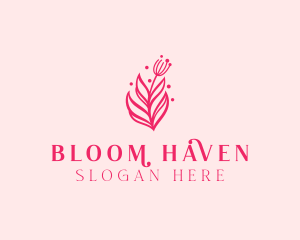 Pink Floral Bloom logo design