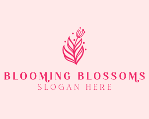 Blooming - Pink Floral Bloom logo design