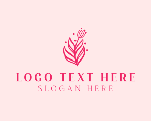 Decorative - Pink Floral Bloom logo design