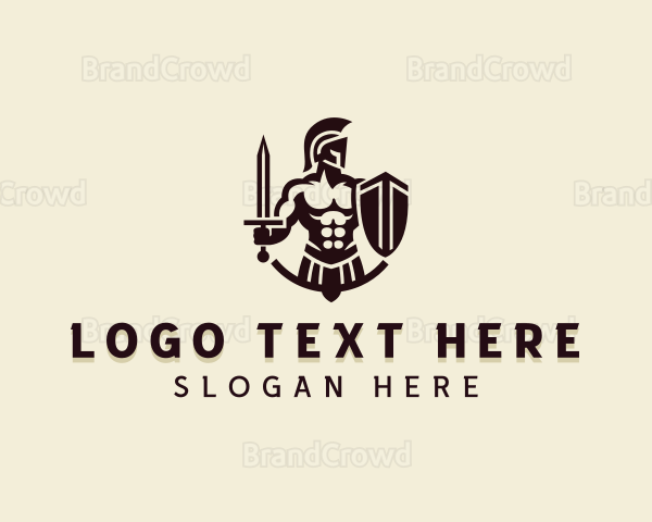 Strong Spartan Warrior Logo