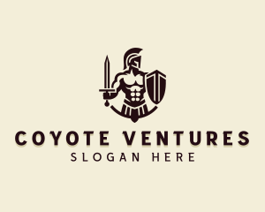 Strong Spartan Warrior  logo design