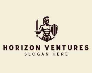 Strong Spartan Warrior  logo design