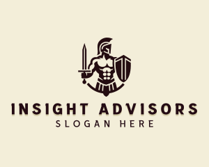 Strong Spartan Warrior  logo design