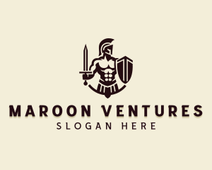 Strong Spartan Warrior  logo design